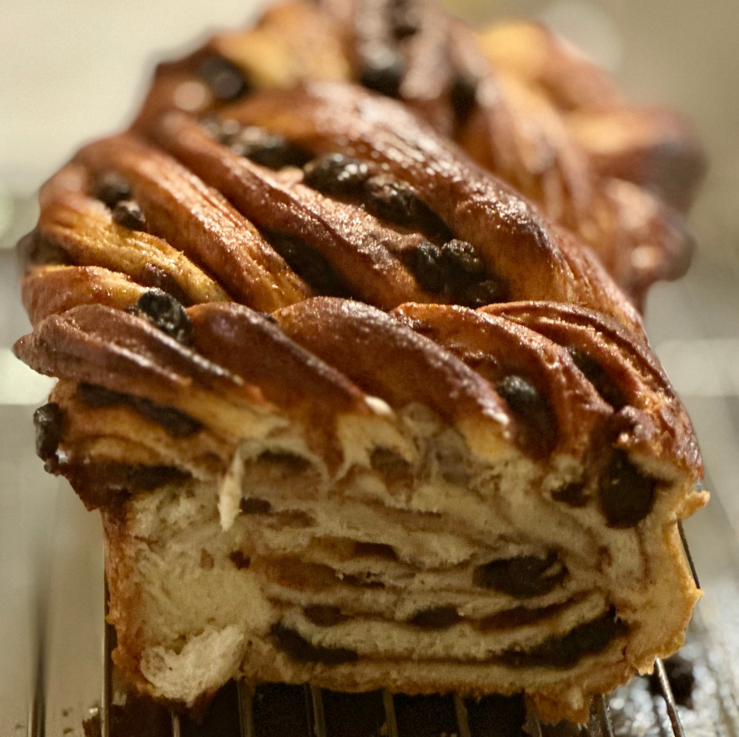 Cinnamon Raisin Babka Bread